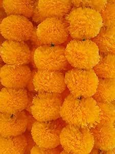 Buy eSplanade Artificial Marigold Flower Garlands for Home Decor - Pack ...
