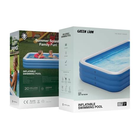Green Lion Inflatable Pool Small Blue GNINSPOOL2BL
