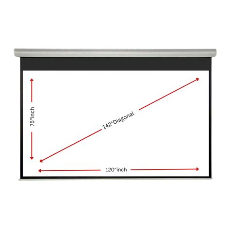 Electric motorized projection screen 142-Inch