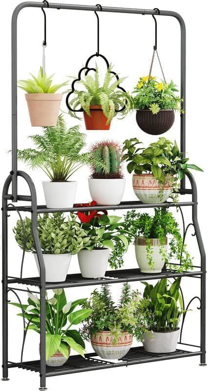Snazzy Plant Stand indoor nature wood small plant shelf for multiple ...