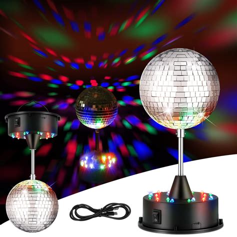 Amazon.com: Retisee 5 Inch Mirror Disco Ball Light Hanging Rotating ...