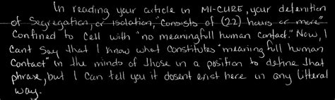Voices from Solitary in Michigan