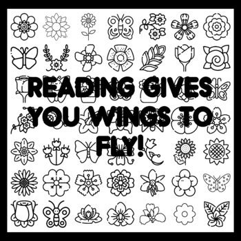 READING GIVES YOU WINGS TO FLY! Butterfly Bulletin Board Activity 3x3 ...