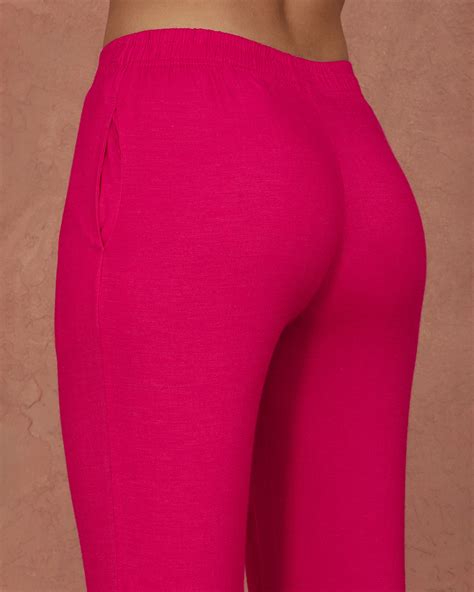 Pink Paradise Stretchable Flexi Kurti Pant - Twin Birds