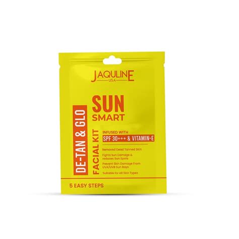 Jaquline USA Sun Smart DETAN & GLO Facial KIT 2 in 1 Formula with Kojic ...