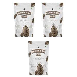 Aum Trading Kernels & Co. Chia Seeds 200 gm Pack of 2 - Healthy Raw ...