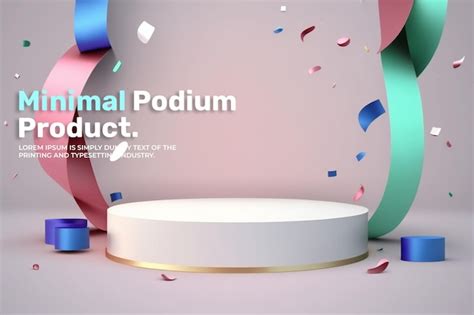 Celebration podium stage display mockup for product presentation scene ...