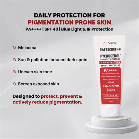 SAFESCREEN Pycnogenol Pigment Control Sunscreen – CHOSEN Store