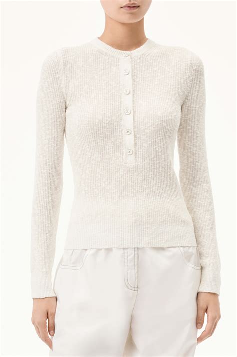 Long-sleeved top - Cotton, white — Fashion | CHANEL