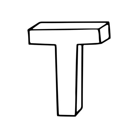 letter T hand drawn in doodle style. sketch, font, handwriting 14173185 Vector Art at Vecteezy