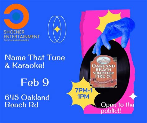 Name That Tune & Karaoke, Oakland Beach Fire, Warwick, 9 February 2024 ...