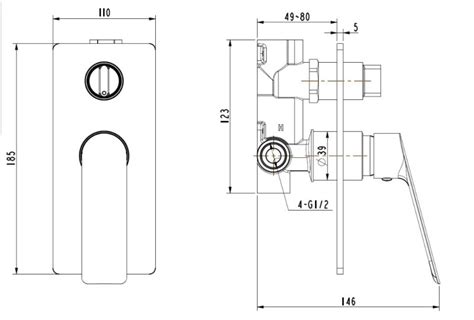 Bath & Shower Mixer Trim Set - Lyan | Grotto World