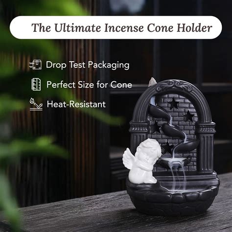 Buy Ceramic Incense Holder: Backflow Burner with LED Light – ekhasa