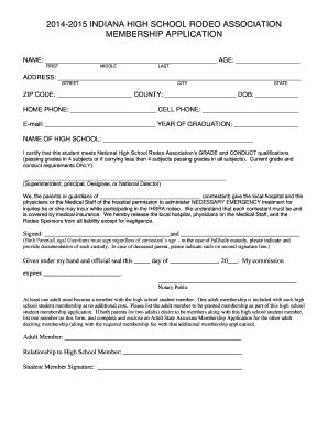 Fillable Online inhsra 2008-2009 INDIANA HIGH SCHOOL RODEO ASSOCIATION ...