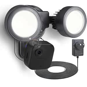 Wasserstein 3-in-1 Plugged-in Floodlight, Charger, & Mount with 24.6ft ...