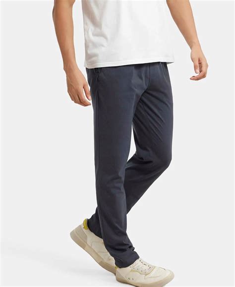 Buy Super Combed Cotton Rich Slim Fit Trackpants with Side and Zipper ...