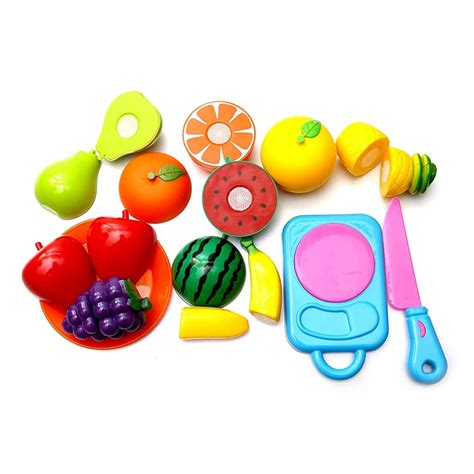 Interactive Pretend Play Toy with Realistic Sliceable Fruits and Cutti