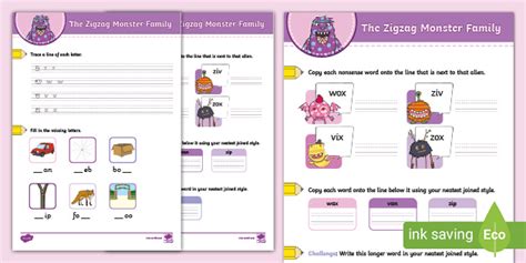 The Zigzag Monster Family Year 2 Assess & Review Resources