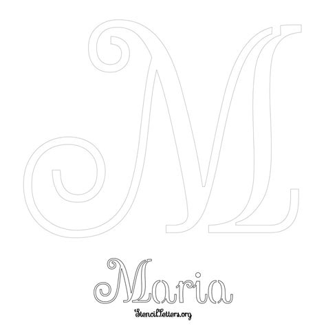 Maria Free Printable Name Stencils with 6 Unique Typography Styles and ...