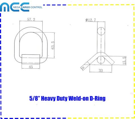 Buy Mega Cargo Control 5/8 Weld-On D-Rings (20-Pack) | Heavy Duty Tie ...