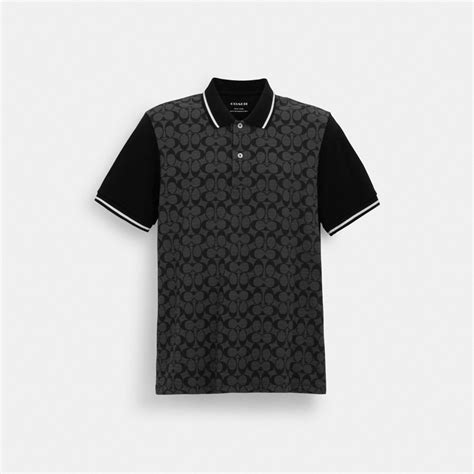Coach Signature Polo Charcoal Signature – Kicks Machine