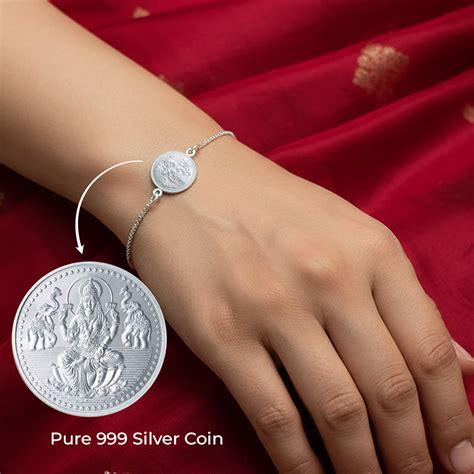Pure 999 Silver Lakshmi Coin bracelet – Unniyarcha