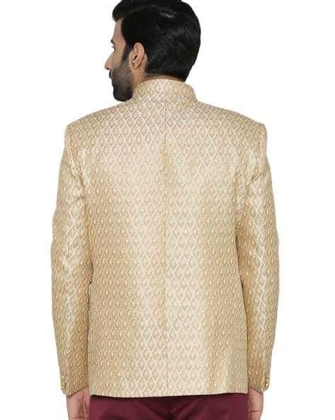 Buy Cream WINTAGE Textured Blazer with Buttons | AJIO