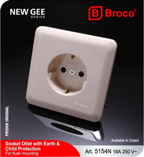Jual Stop Kontak BROCO Arde Cream NEWGEE NEW GEE 511U Tanam IB Inbow ...