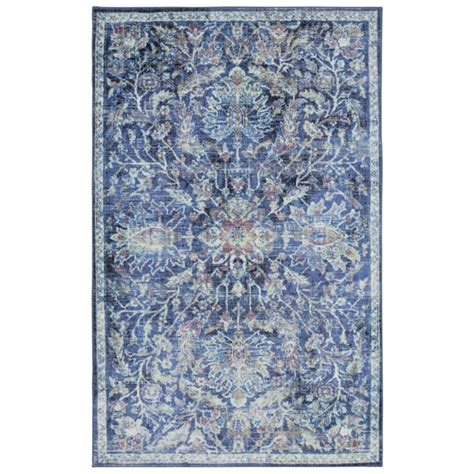 Mohawk Home Prismatic 6 x 9 Blue Indoor Border Area Rug in the Rugs ...