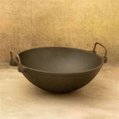 Traditional Cast Iron Kadai – Pre-Seasoned by Ecocraft – Ecocraft India