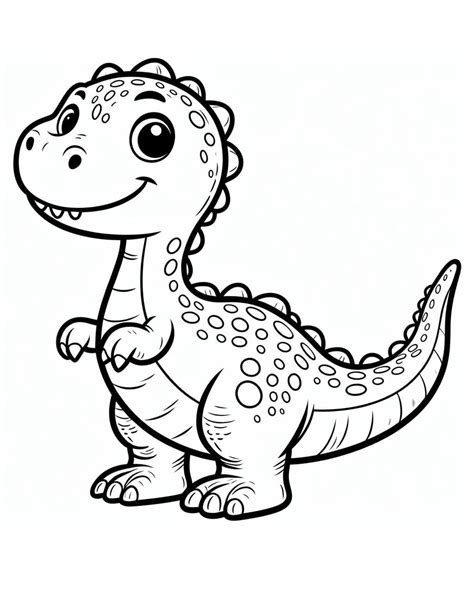 Dinosaur And Baby Coloring Page