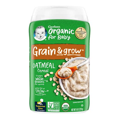 Gerber Organic Baby Cereal - Oatmeal | NTUC FairPrice
