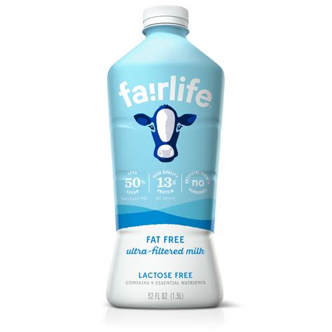 Fairlife Milk 52 fl oz - Lactose Free Fat Free Skim Milk - Walmart.com ...