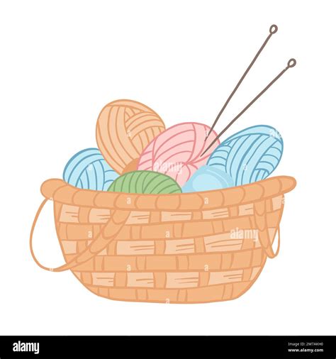 Basket Of Yarn Clipart
