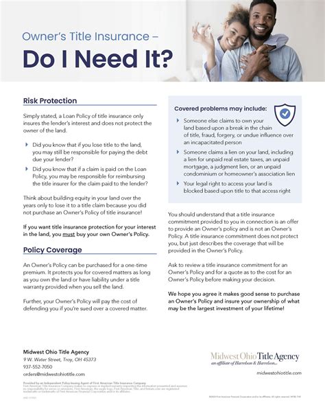 Owner's Policy of Title Insurance: Do I need it? — Midwest Ohio Title ...