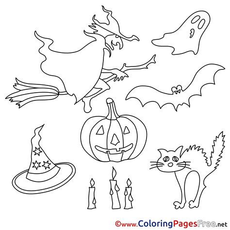 Coloring Pictures Of Halloween Stuff