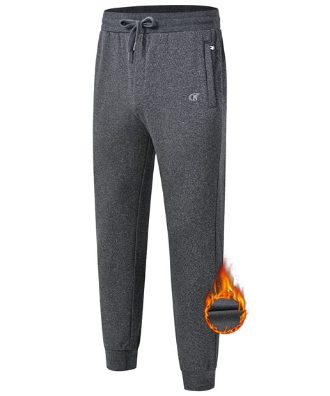 Men's Winter Fleece Pants Sherpa Lined Sweatpants Active Running Jogger ...
