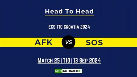 AFK vs SOS Player Battle, Head to Head Team Stats, Team Record - ECS ...