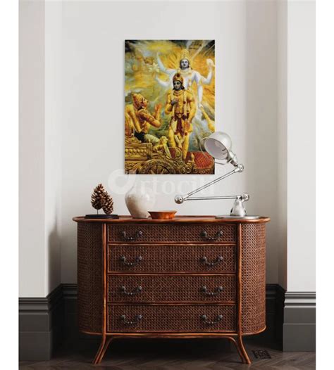 Buy Lord Krishna’s Geeta Updesh to Arjun Indian Ethnic Art Canvas ...