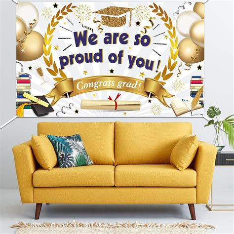 Buy HOWAF Large Graduation Background Banner for Graduation Party ...