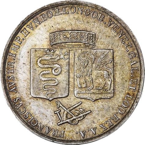 Medal - Homage of the Lombardian provinces of Milan and Venice - Kingdom of Lombardy-Venetia ...