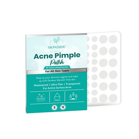 Skinside Acne Pimple Patches for Face Pimples | Hydrocolloid Facial ...