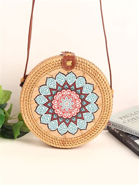 Round Rattan Sling Bags | Beach Sling Bags - Round Sling Bags – Habere ...