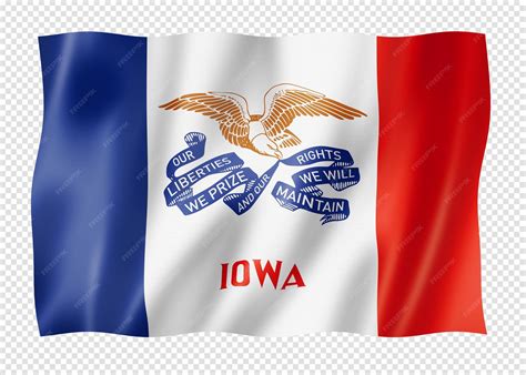 Premium PSD | Iowa flag united states waving banner collection 3d ...