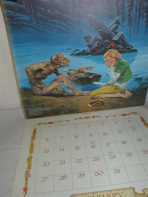 The 1980 J.R.R. Tolkien Calendar Great Illustrators Edition Lord of ...