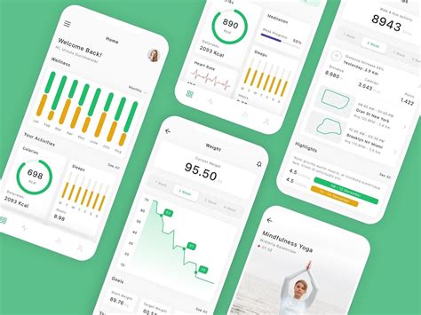 Calorie tracker mobile app user interface kit psd – Artofit