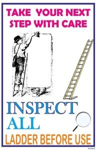 SignageShop flex Inspect all ladder before use Poster Emergency Sign ...