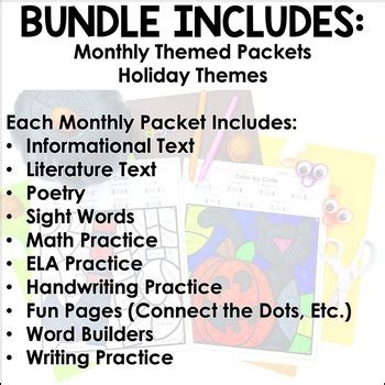 4th Grade Monthly Review Packets | Math Review, Reading Review, Writing ...