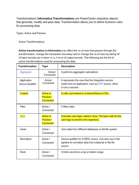 Image result for Informatica Transformations with Examples