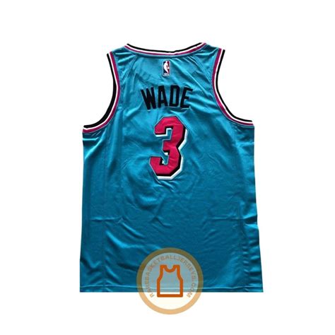 Dwyane Wade Miami Heat Vice City Edition Blue Authentic Jersey - Rare ...